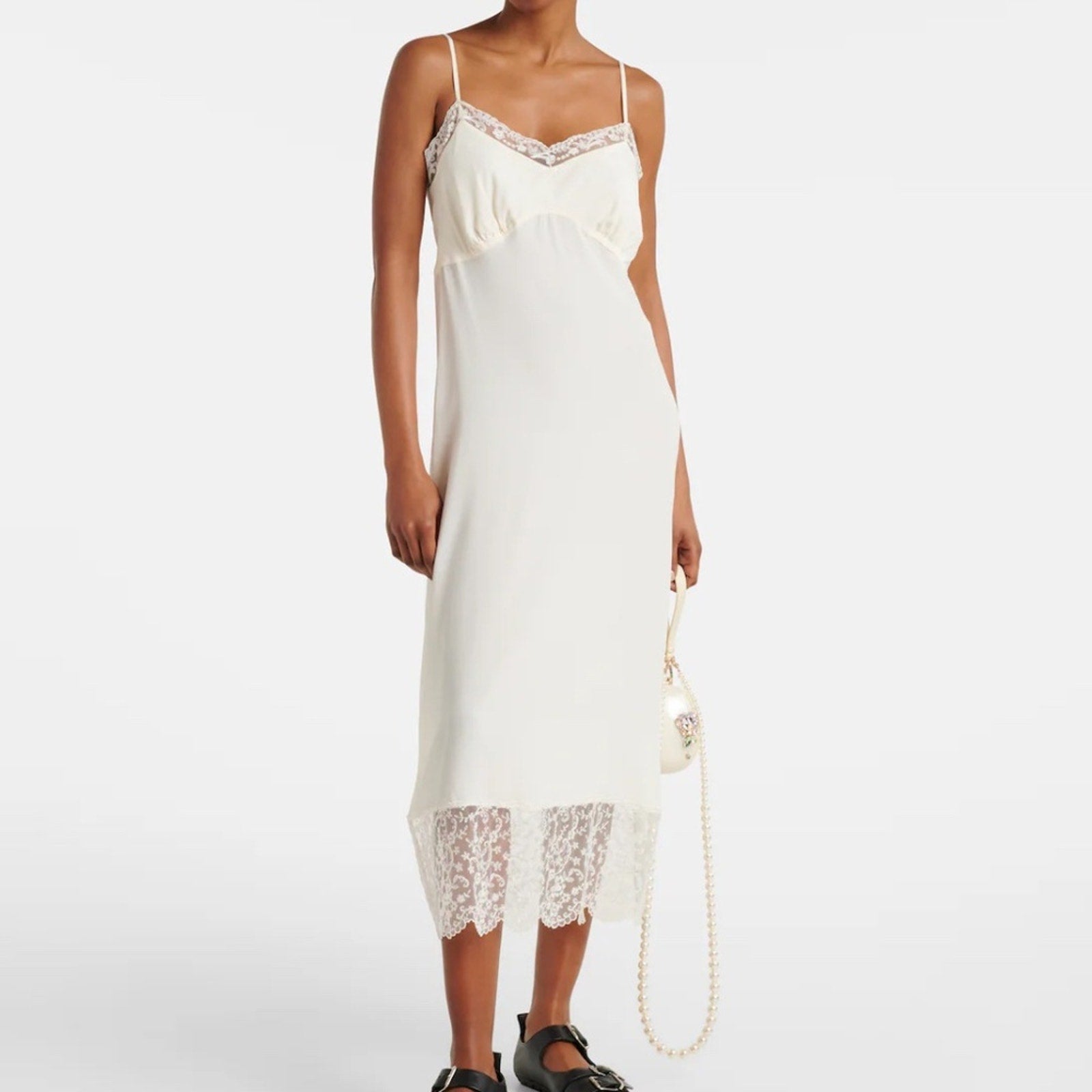 Simone Rocha - Crêpe de chine slip dress - size US 8 (UK 12)