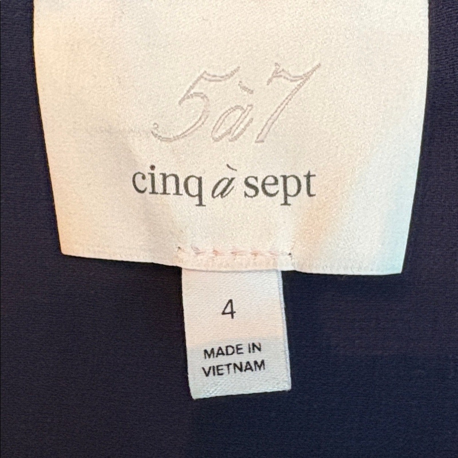 CINQ À SEPT Vivienda Silk Dress In Navy - size 4 - NEW
