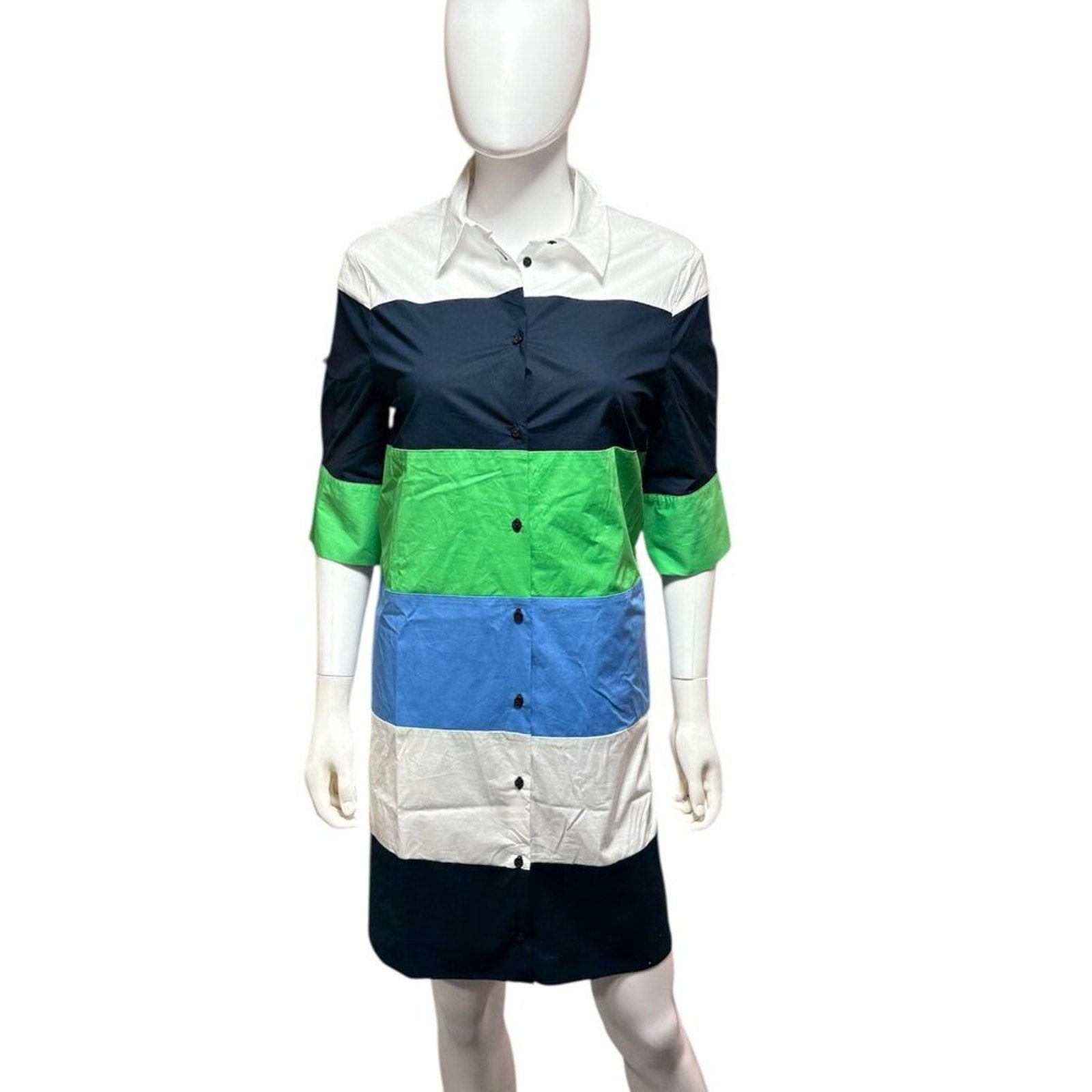 Vilagallo x Nina Raynor Color Block Shirt Dress - 40 (US 8)