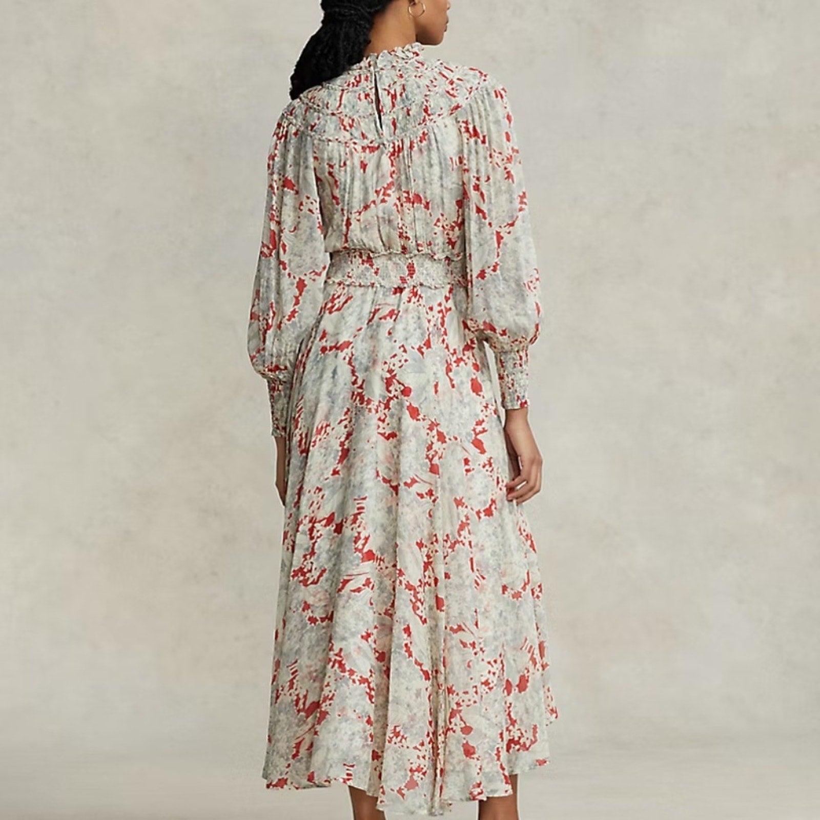 NWT Polo Ralph Lauren Floral Crinkled Georgette Dress - size 0