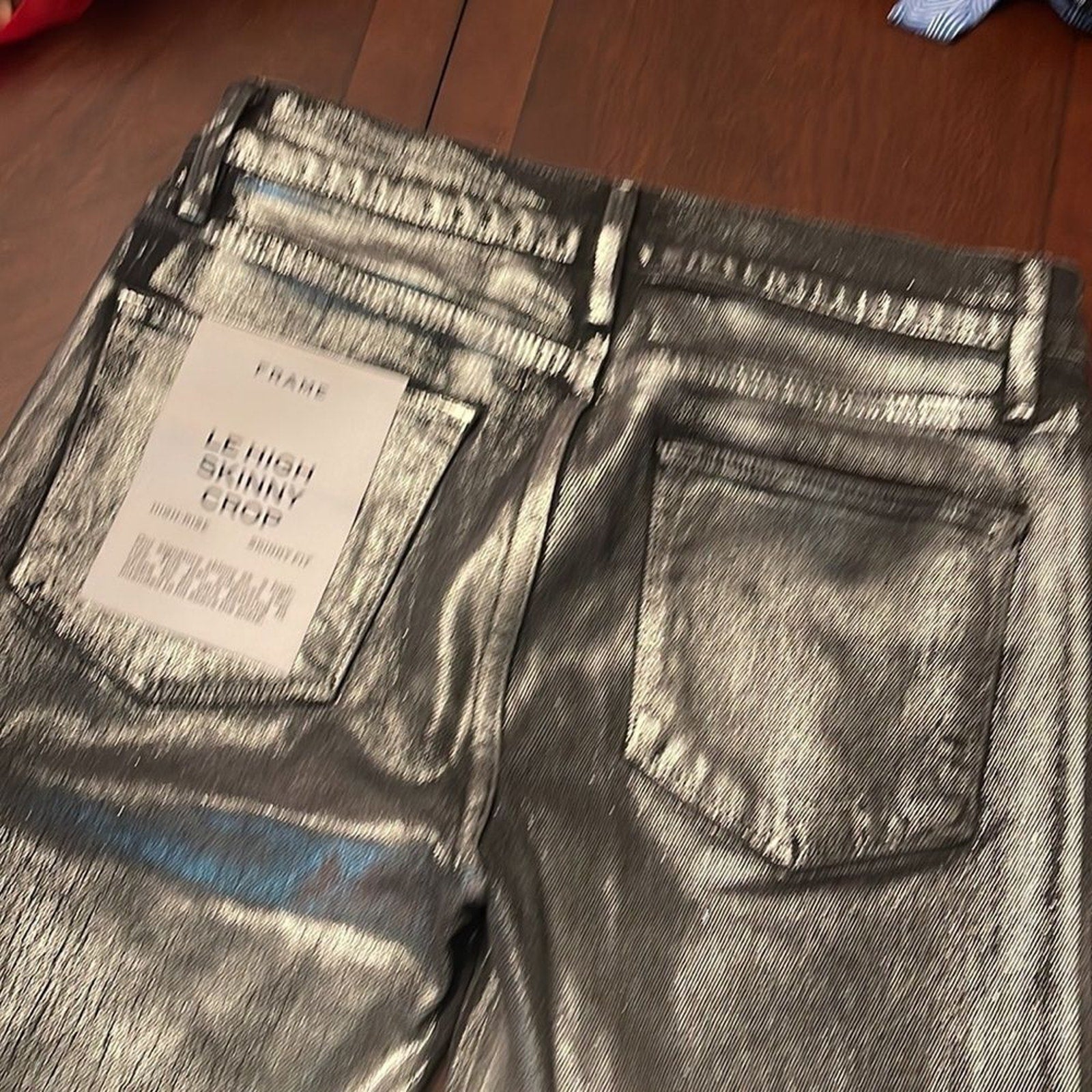 NWT FRAME - LE HIGH SKINNY CROP CHROME NOIR size 27