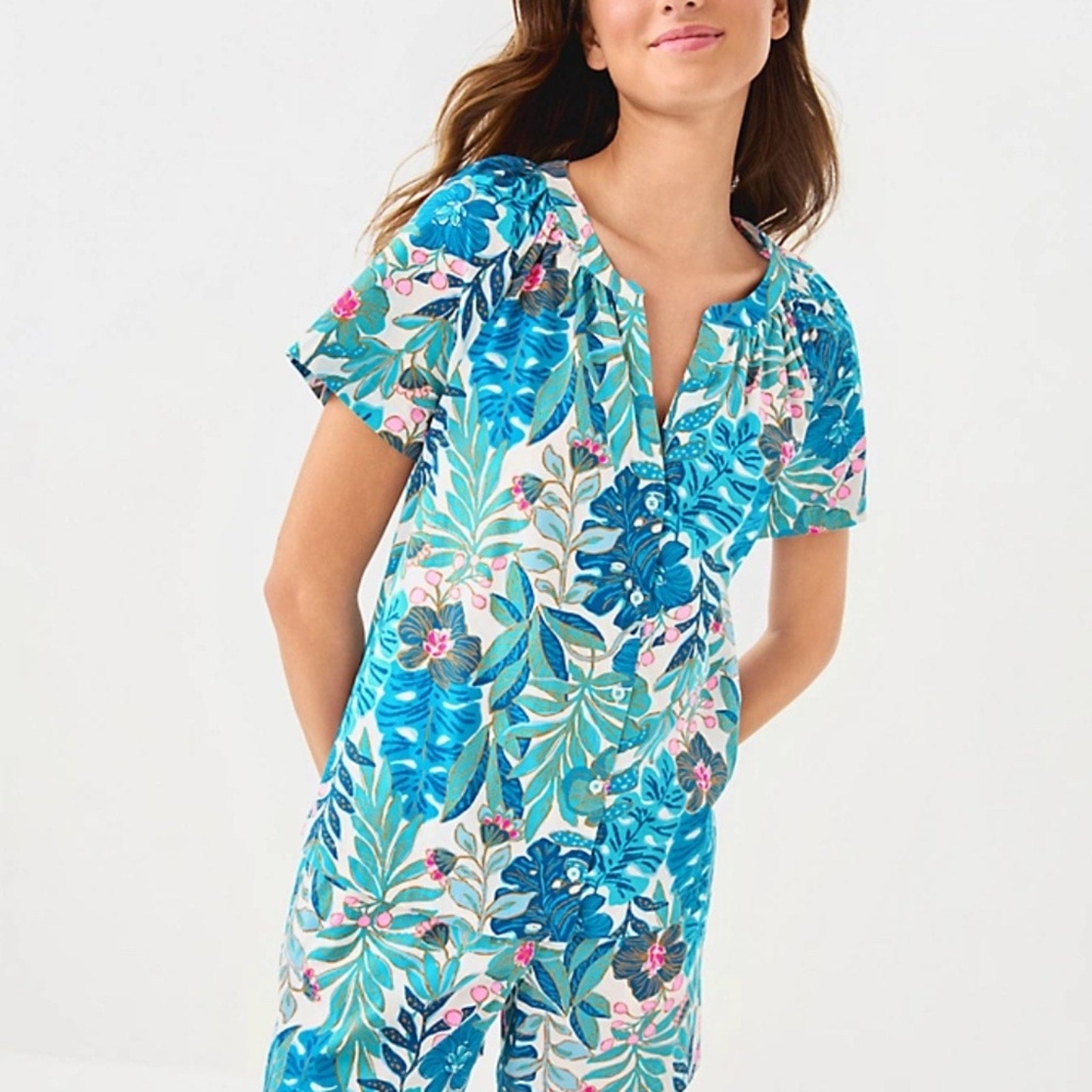 NEW Lilly Pulitzer Darcey Woven Pajama Top - size XL