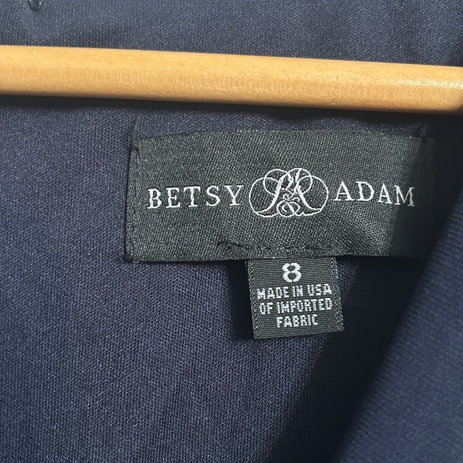 NWT Betsy & Adam "ELLE" LONG SLEEVE SIDE RUFFLED SLIT GOWN - size 8