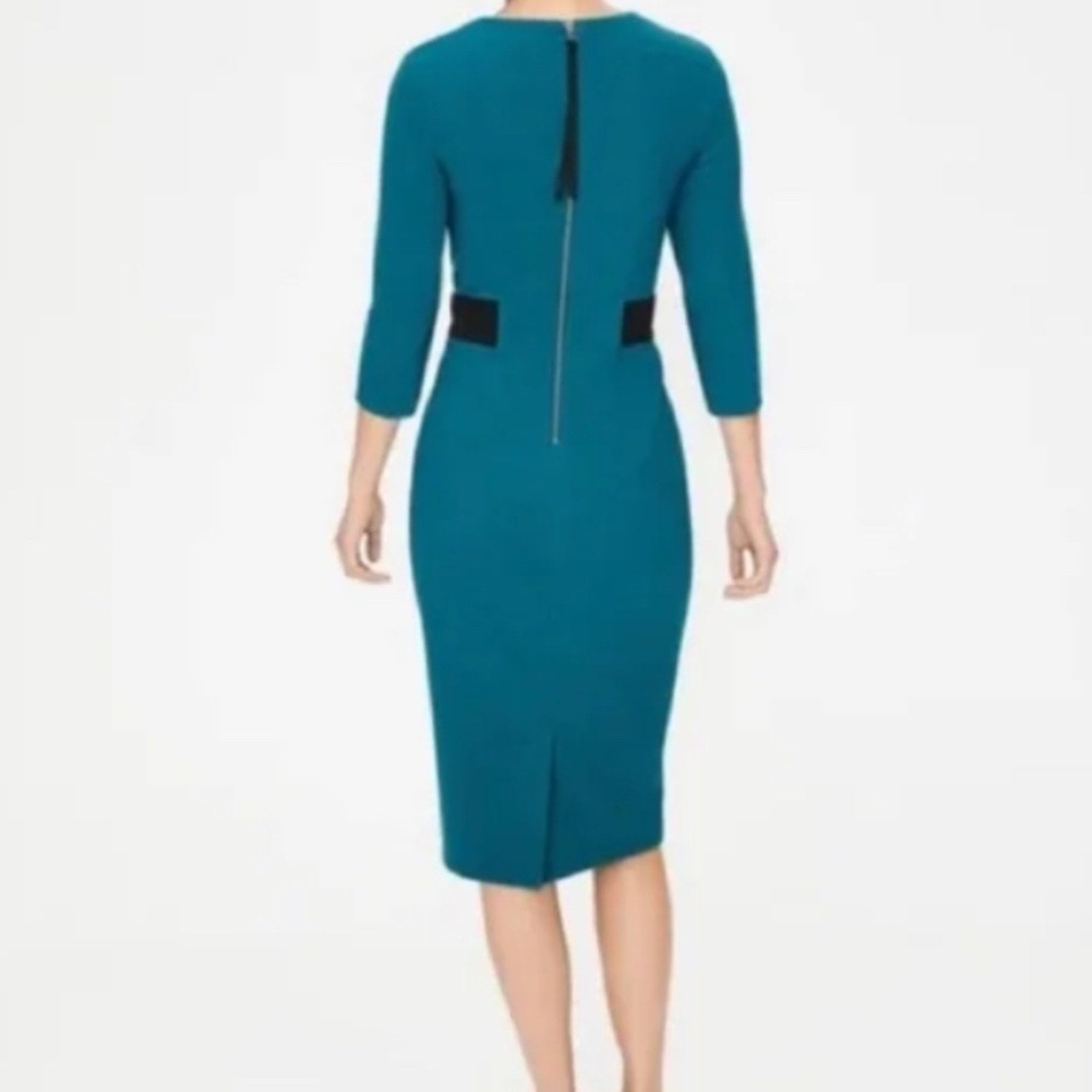 Boden London Laura Ottoman Dress in Drummer Blue - size 8 R