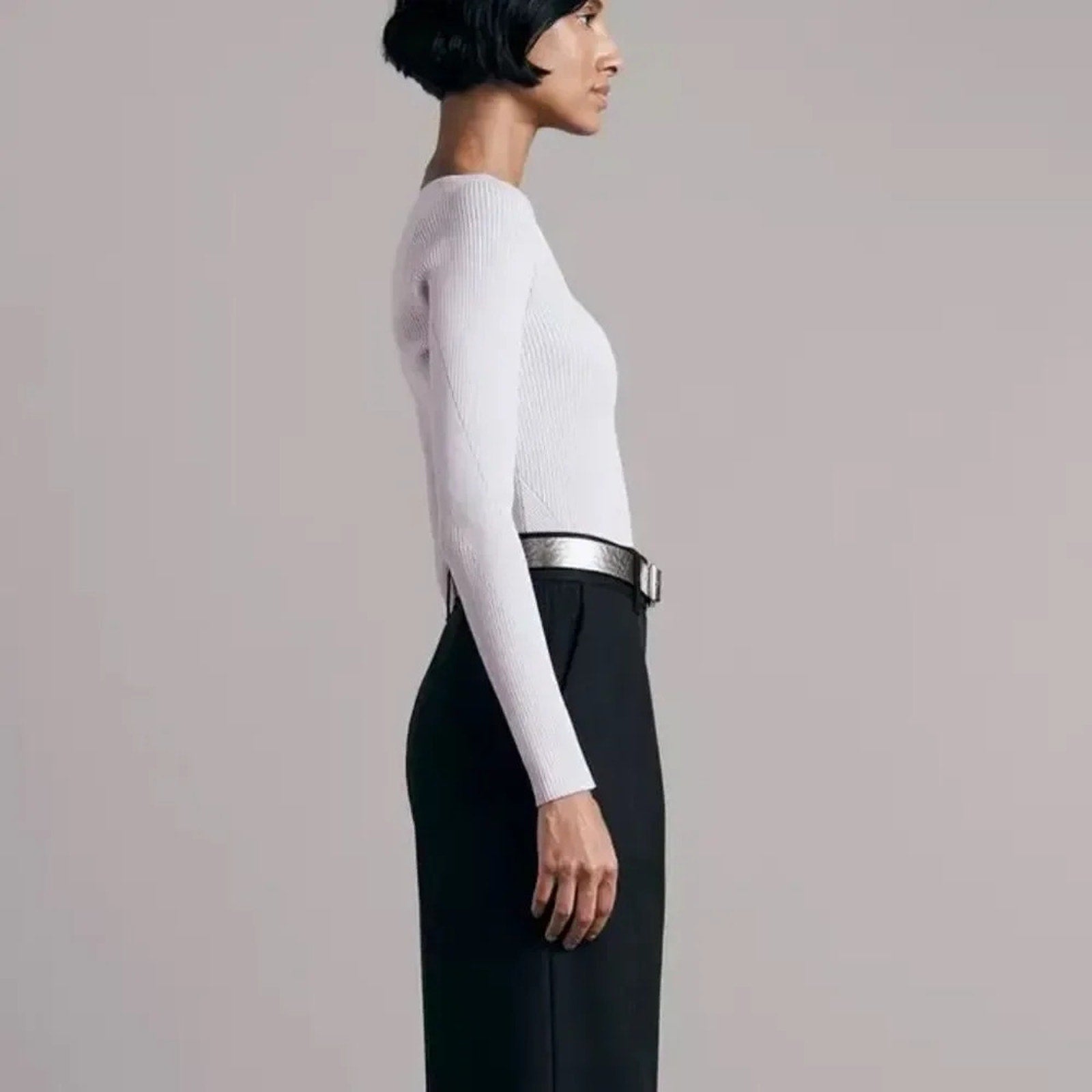 NWOT Rag & Bone Asher Viscose Long Sleeve Slim Fit Top - size large $325