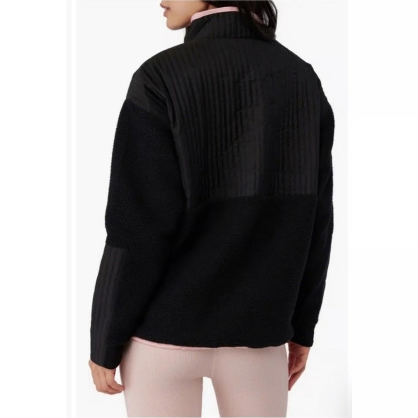 NWT Spiritual Gangster Mix Media Half Zip Pullover - size XS