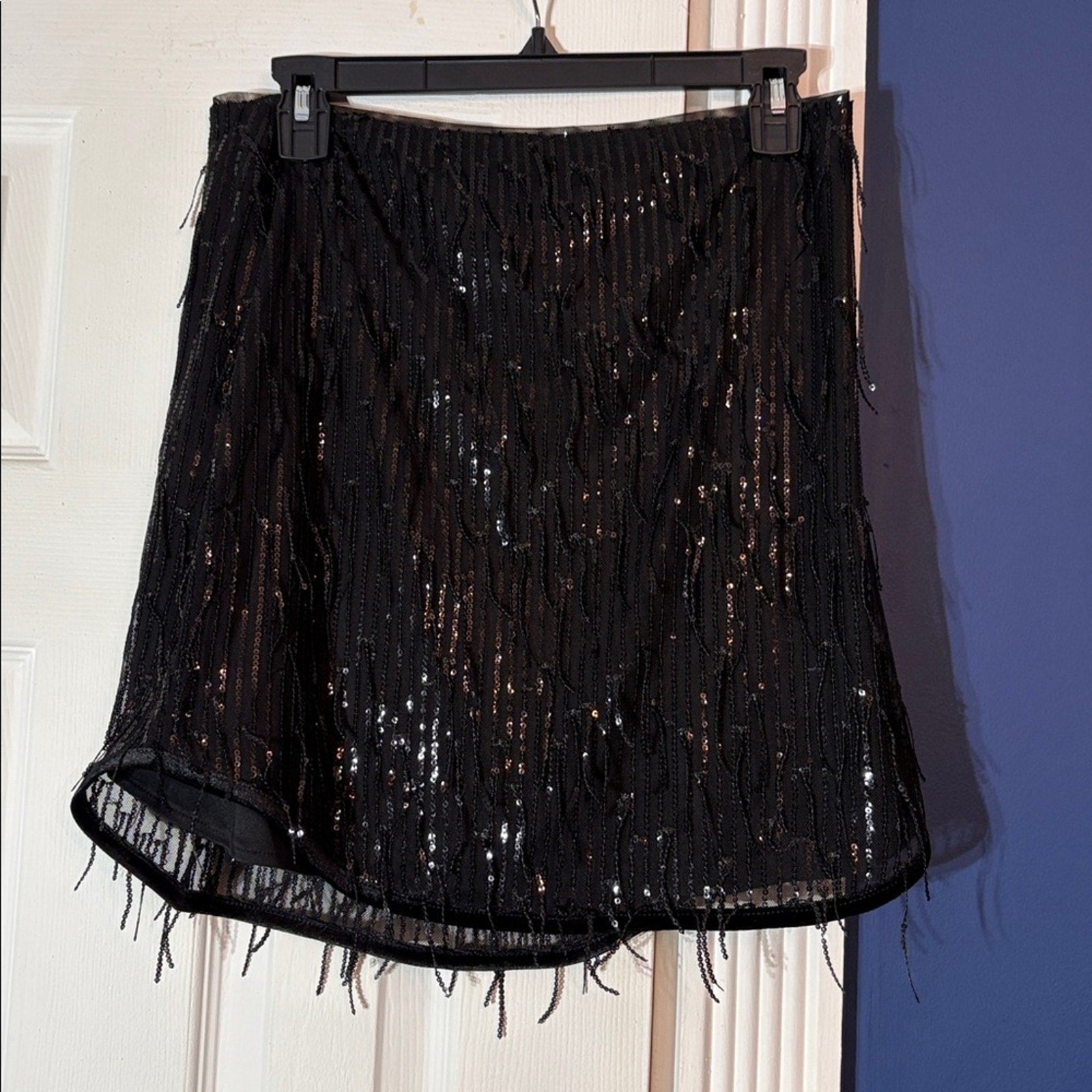 NWT Avec Les Filles Women's Sequinned Fringed - size M