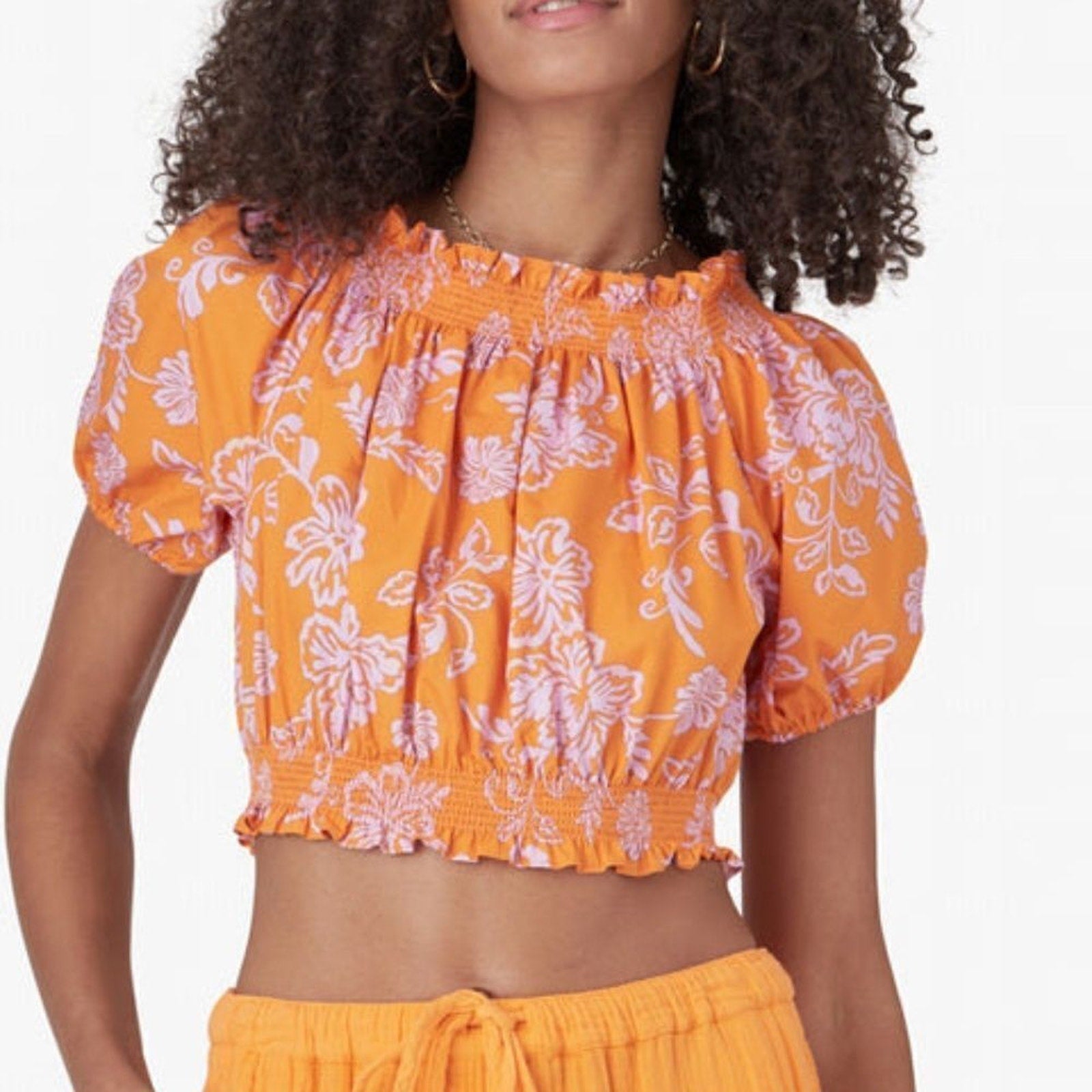 NWOT XIRENA Elle Top in Tropicana Orange - size L