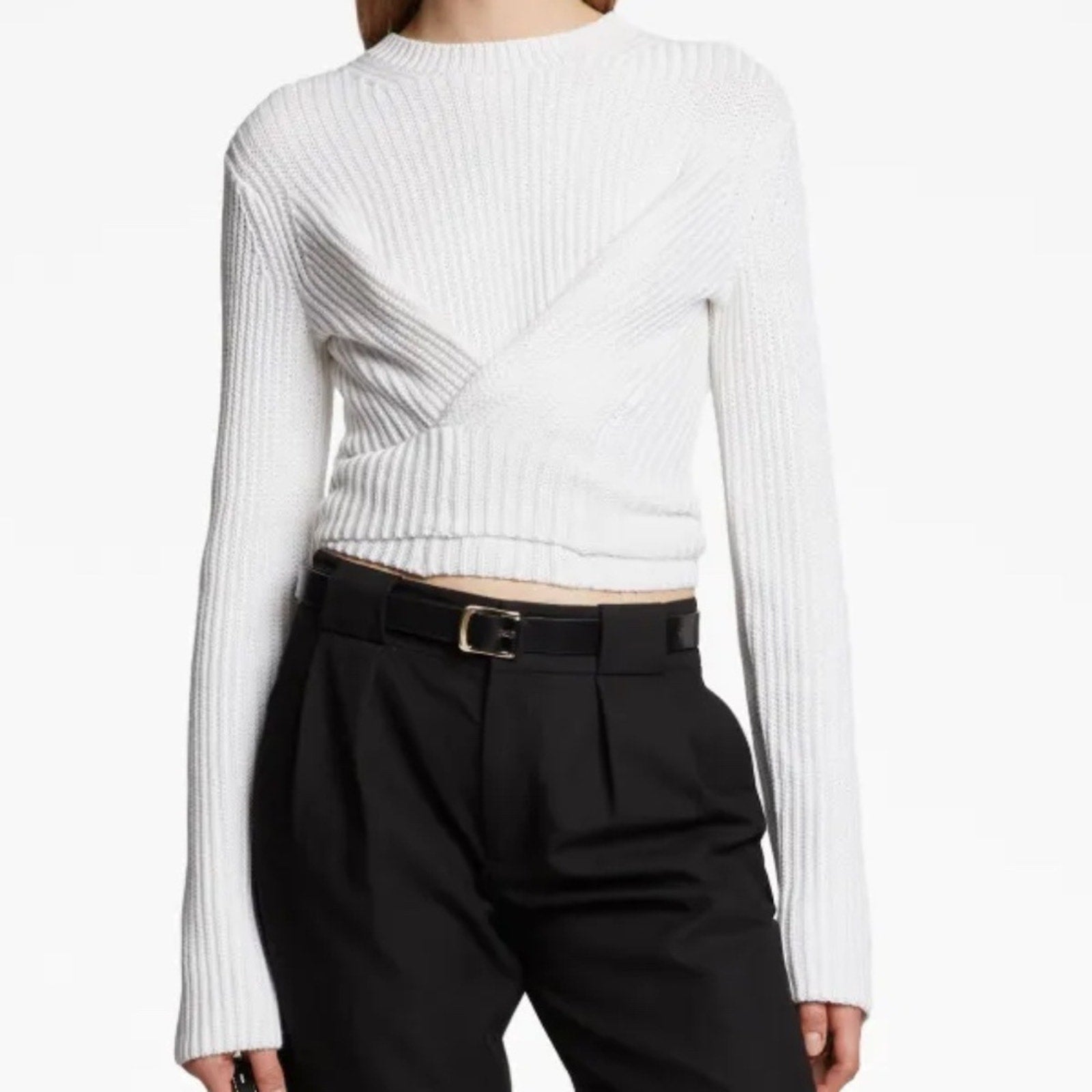 Proenza Schouler White Label ribbed-knit wrap jumper - size M