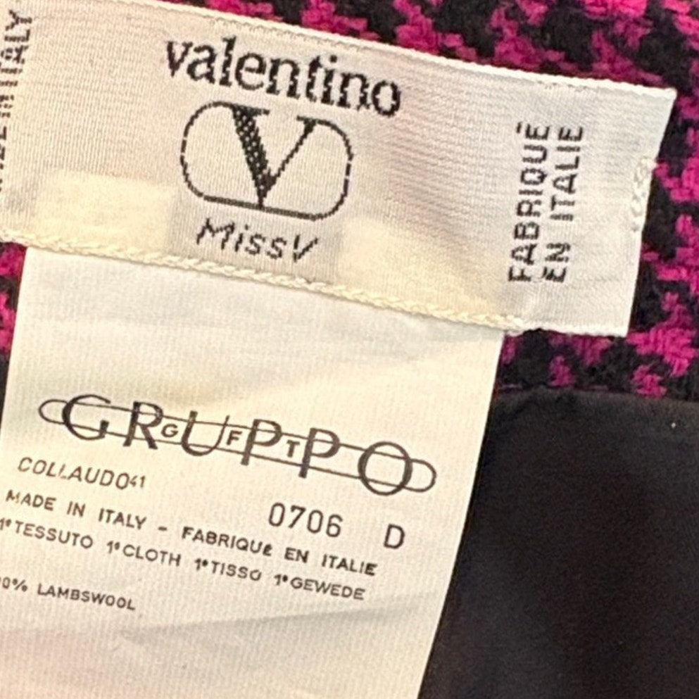 Valentino vintage Houndstooth wool skirt - size 40 (US 6)
