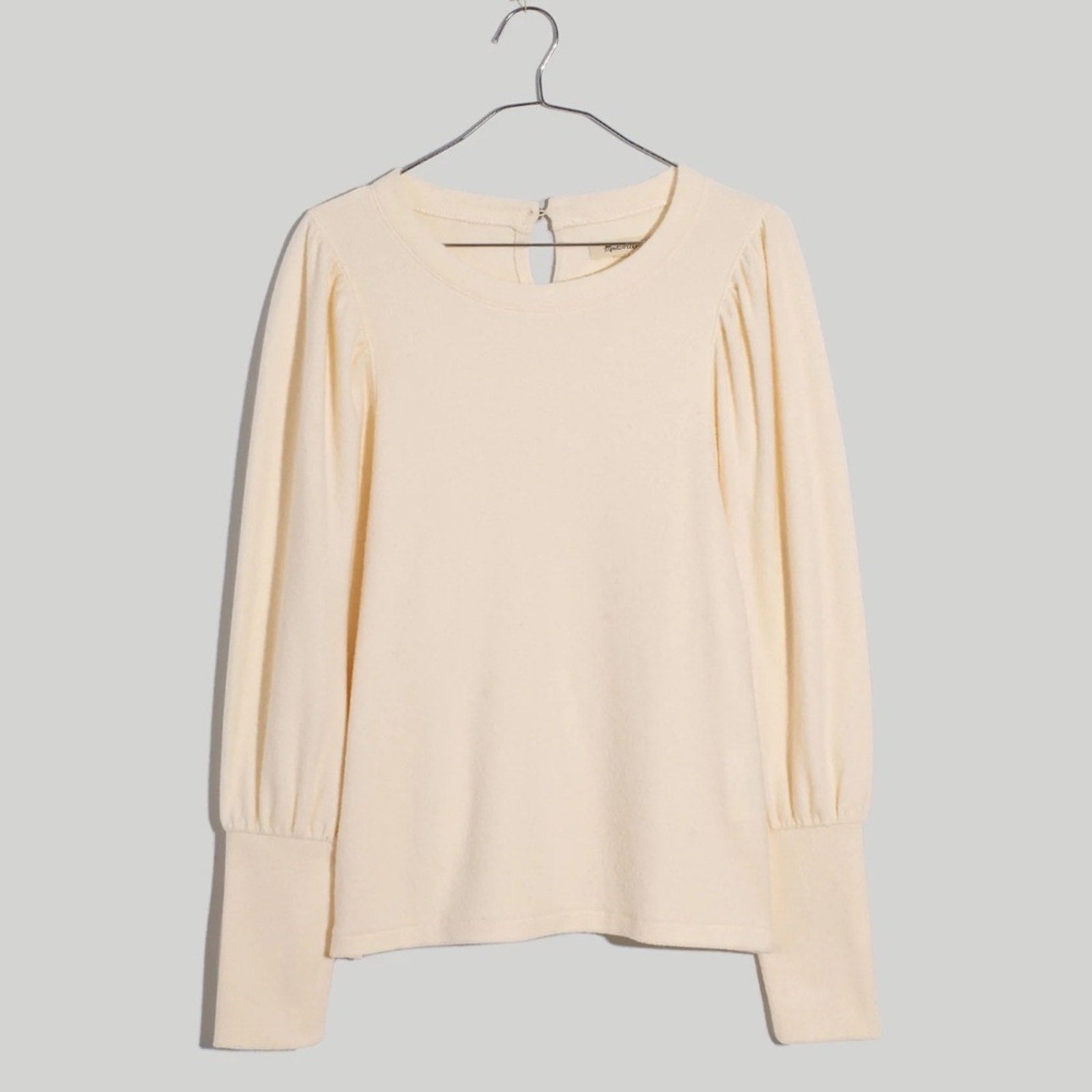 NWT Madewell Brushed Puff-Sleeve Top - size small