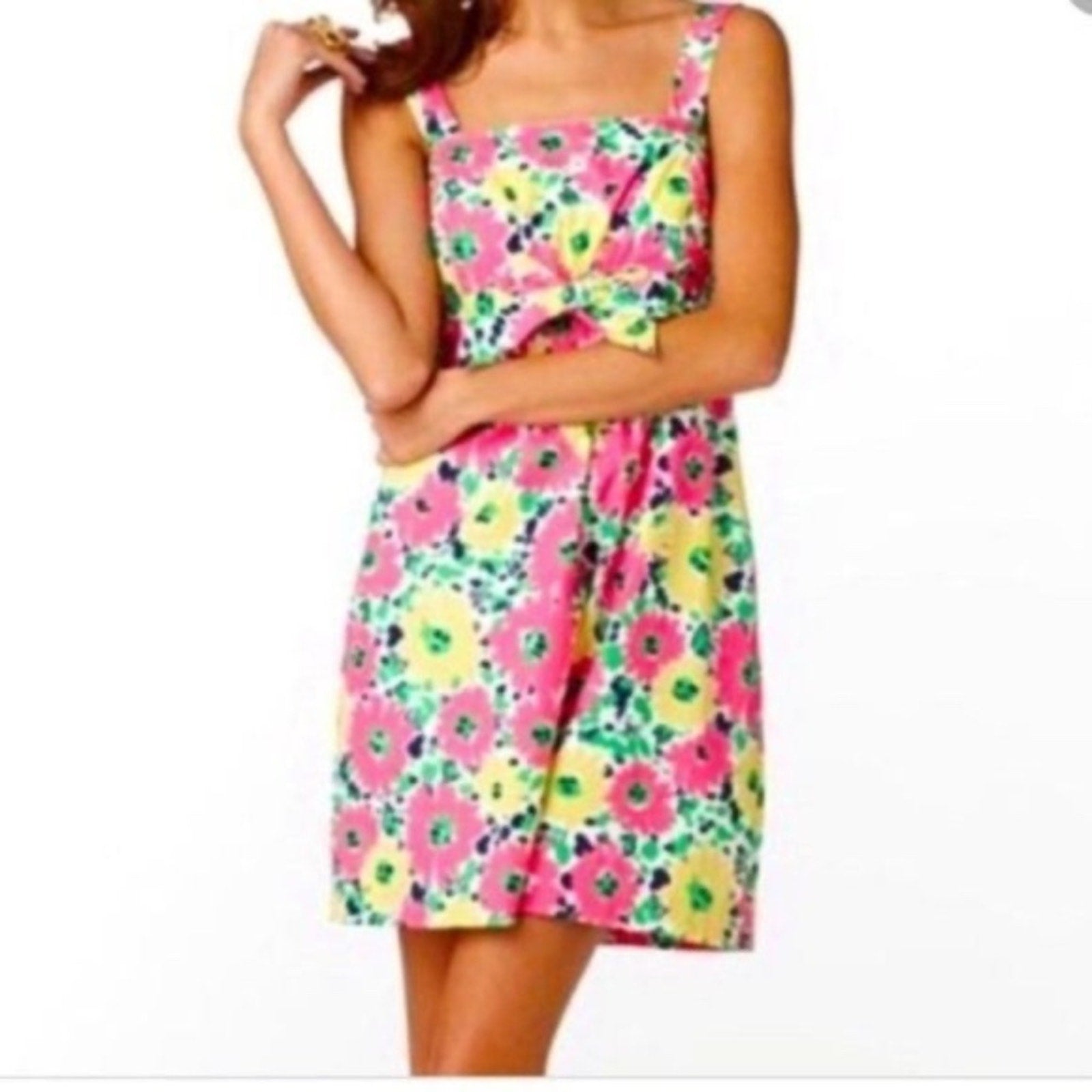 Lilly Pulitzer Avaline Doodle Bug Daisy Floral Dress - size 6