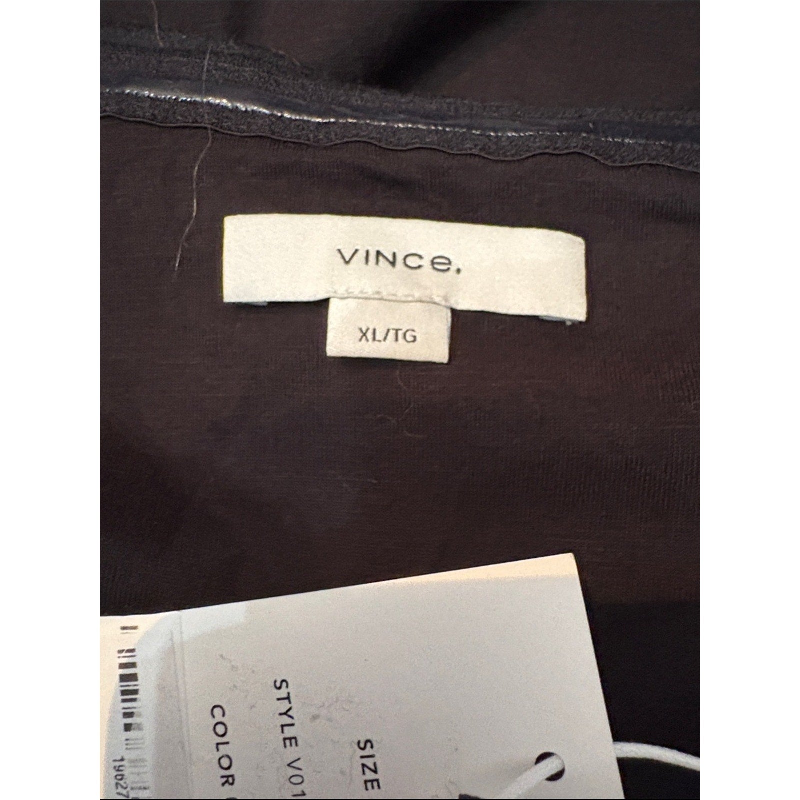 NWT VINCE WOOL BLEND STRAPLESS TOP BLACK - XL