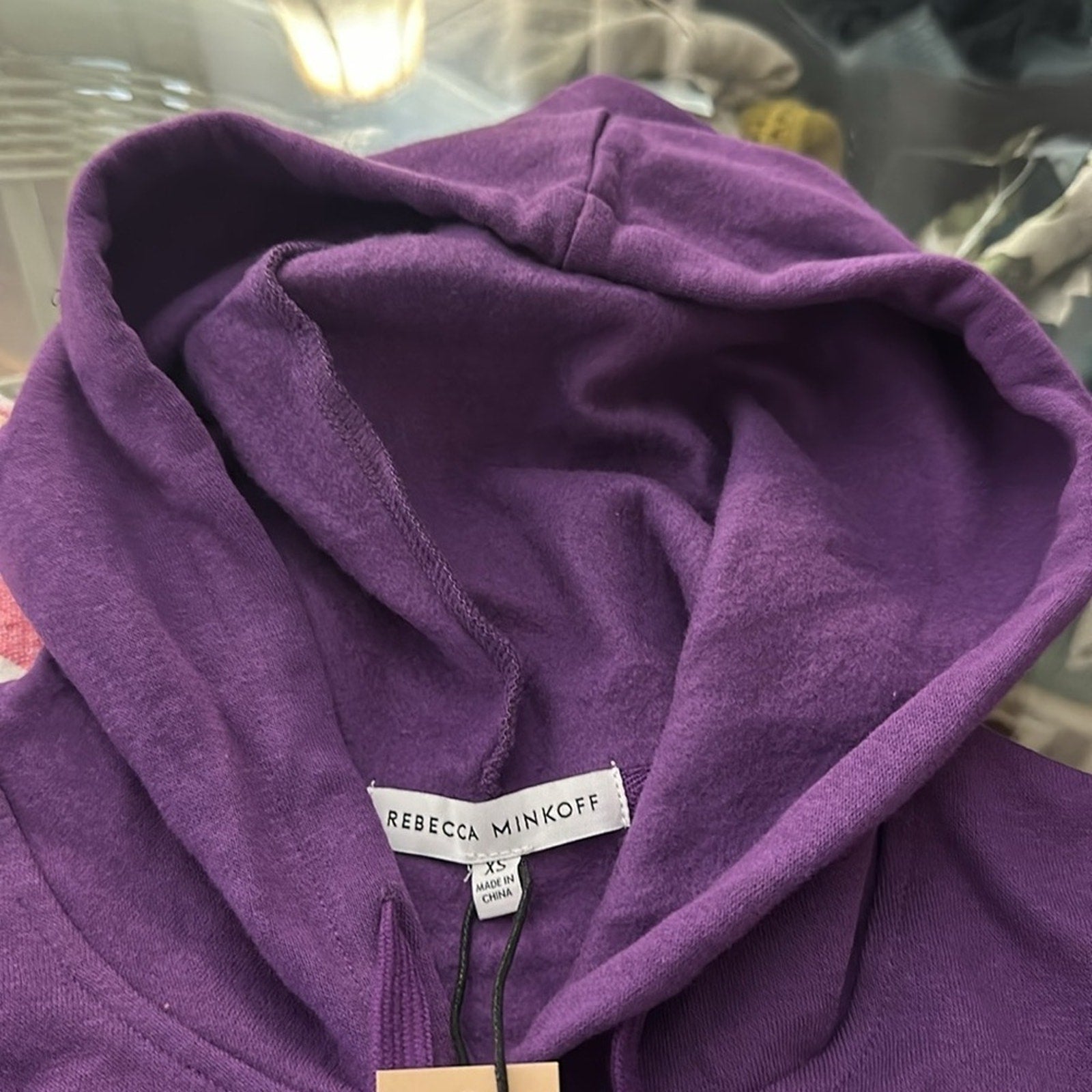 Rebecca Minkoff Janine Hoodie purple New with tags msrp $98 size XS