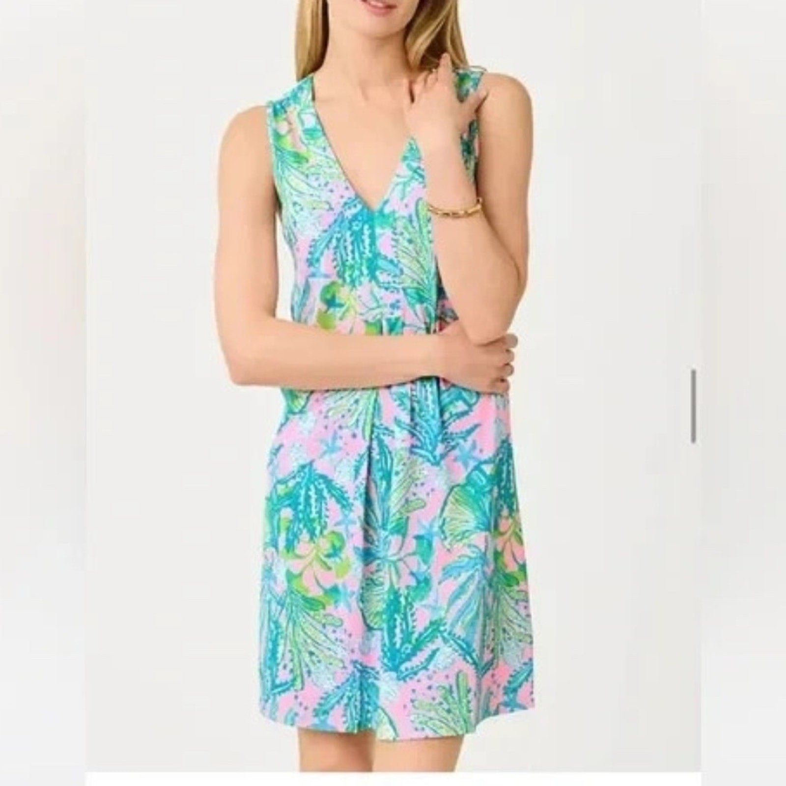 Lilly Pulitzer Amina Swing Dress Mandevilla Baby Hip Natic - size small