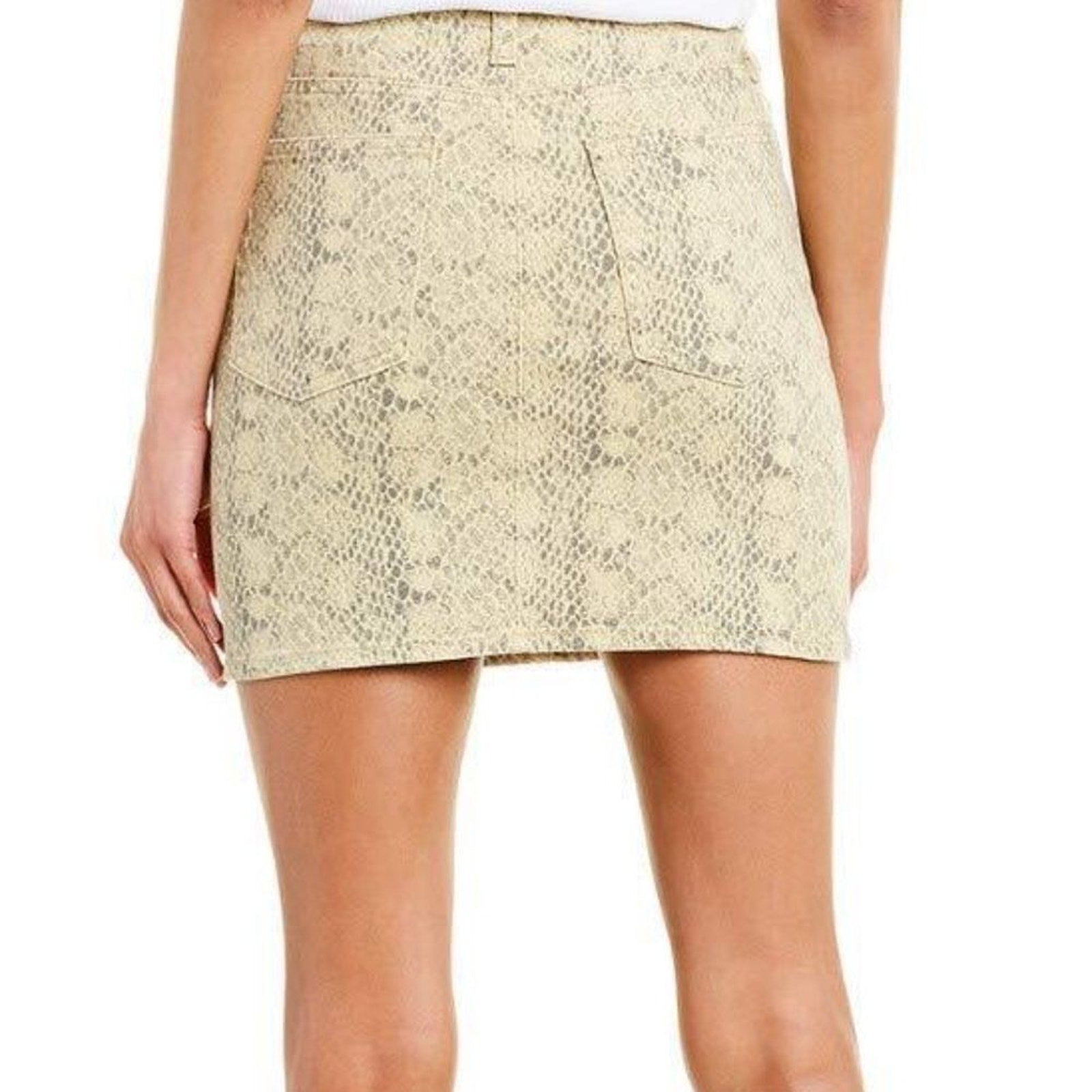 NEW AG Adriano Goldschmied 290700 Women's Vera Skirt, Silk Python Fresh Sand- 25