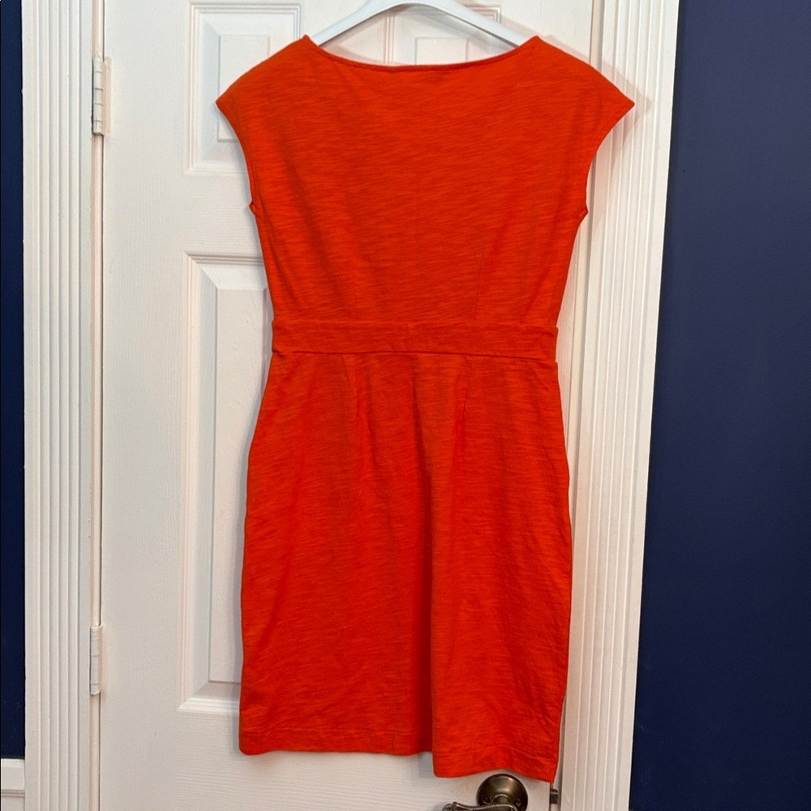 Boden Florrie Broderie Anglaise Cap-Sleeve Dress Mandarin Orange - size 4P