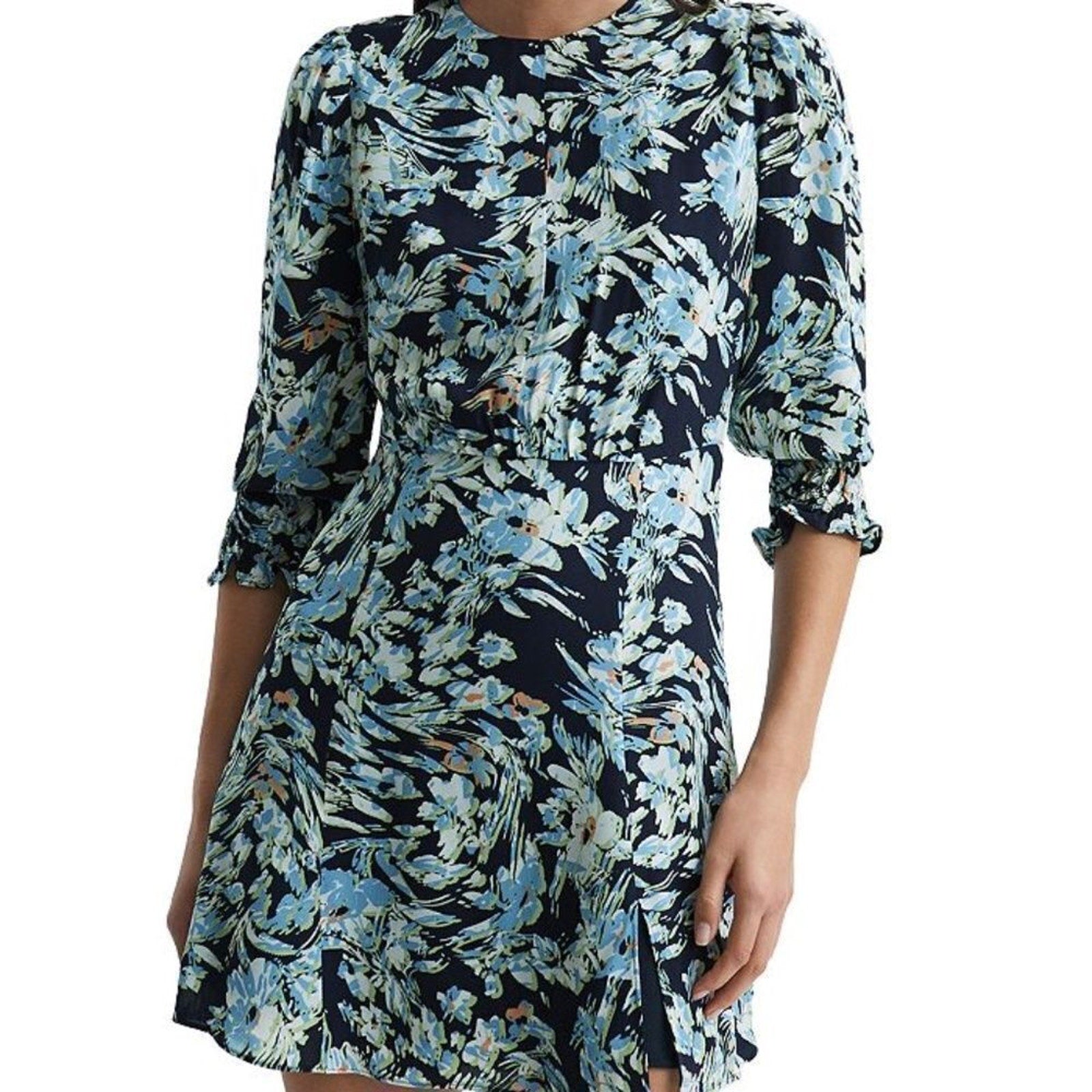 NEW Reiss ANNIE FLORAL PRINT MINI DRESS - size 10