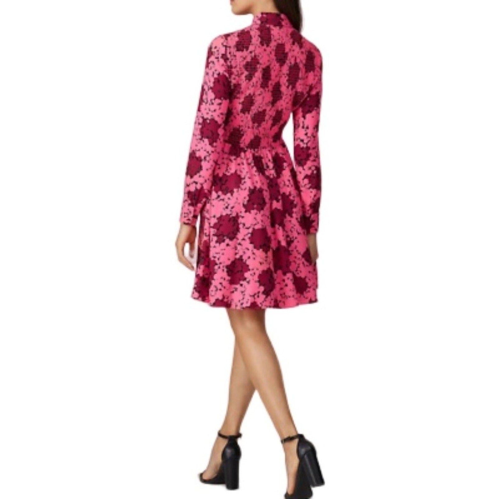 Kate Spade Pink Bubble Dot Smocked Dress - size 14