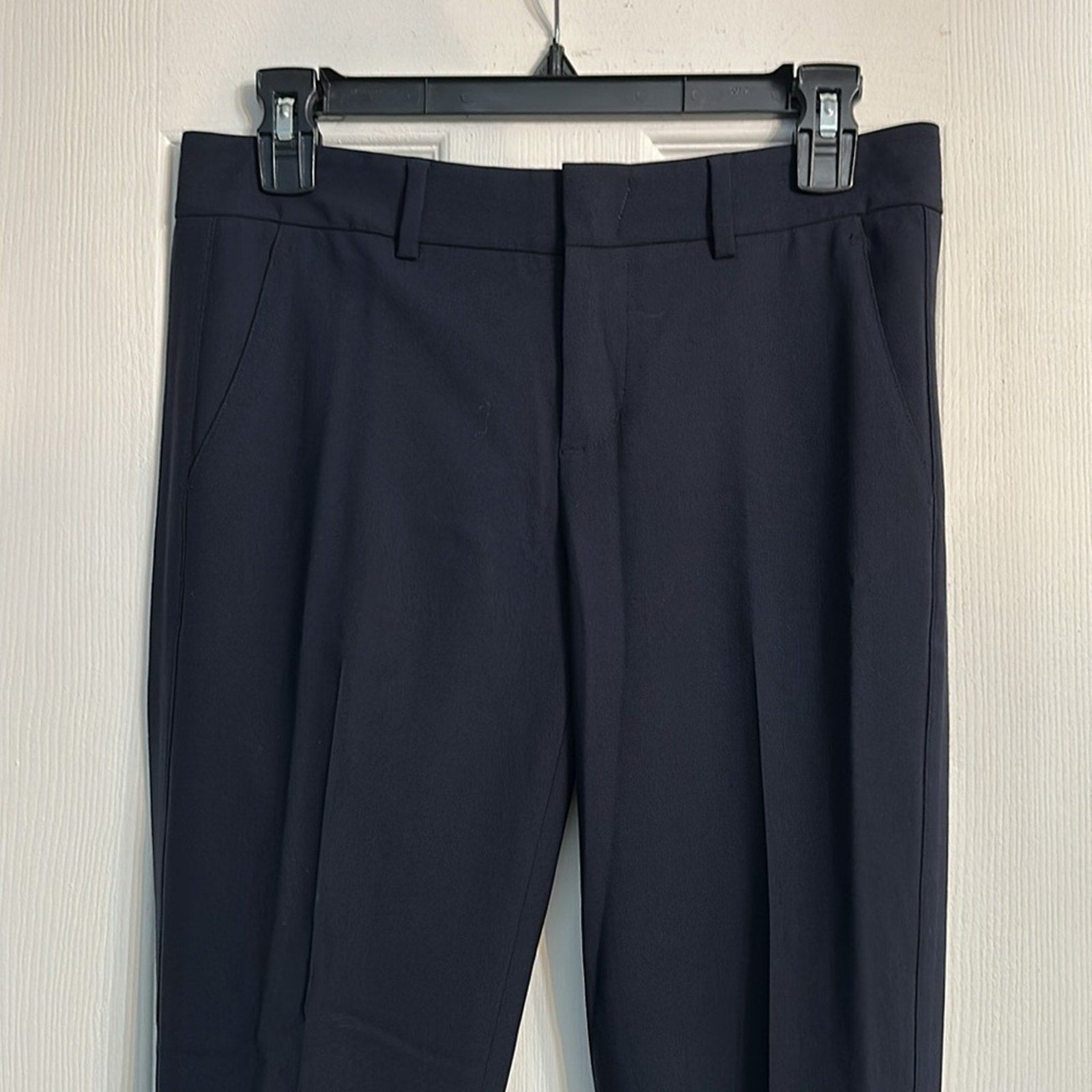 VINCE STRAPPING' STRETCH WOOL TROUSERS IN COASTAL BLUE - size 2