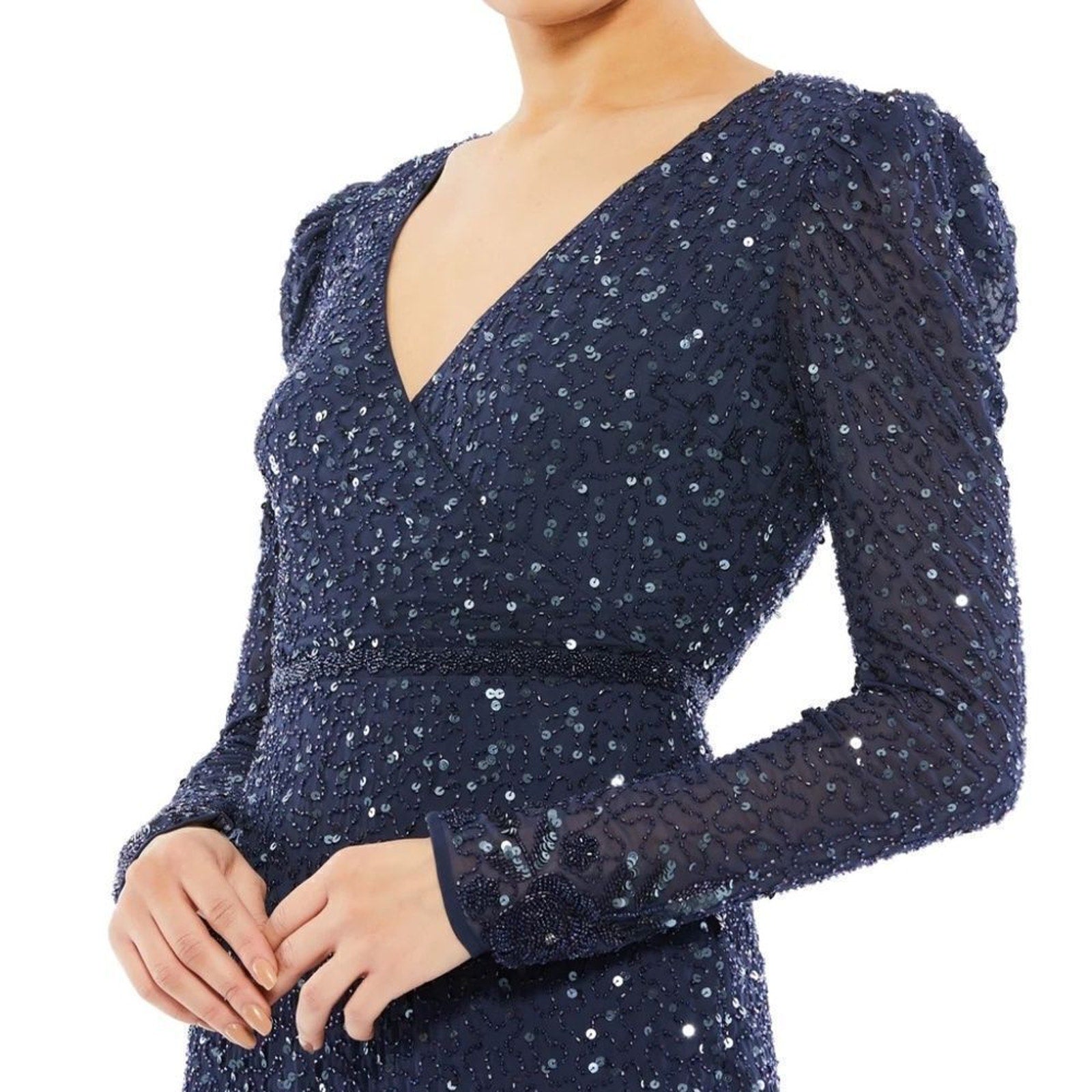 NWT Mac Duggal Fit & Flare Sequin Dress - size 8
