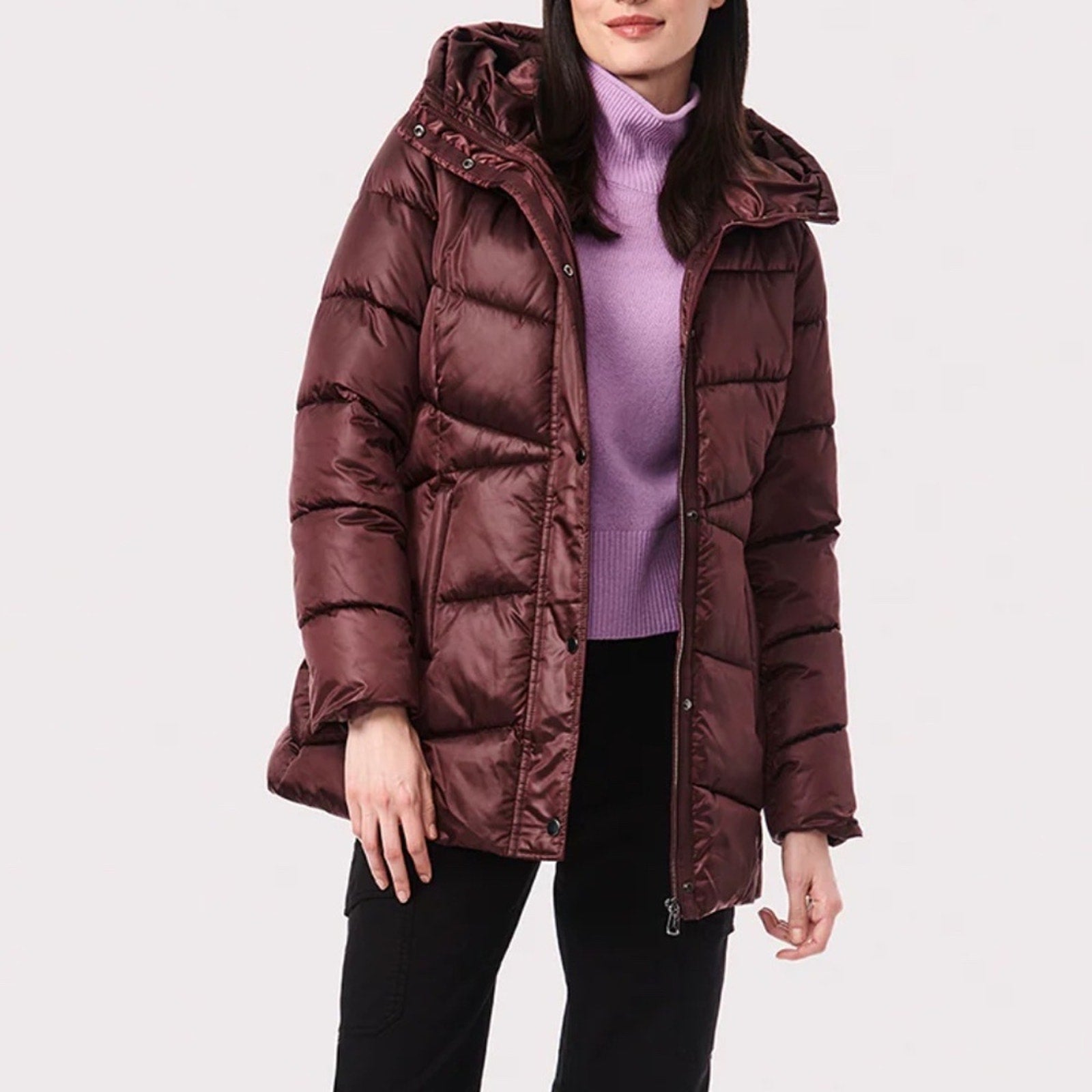NWT Bernardo Women's Shiny Heavy Walker Puffer Jacket - size Large