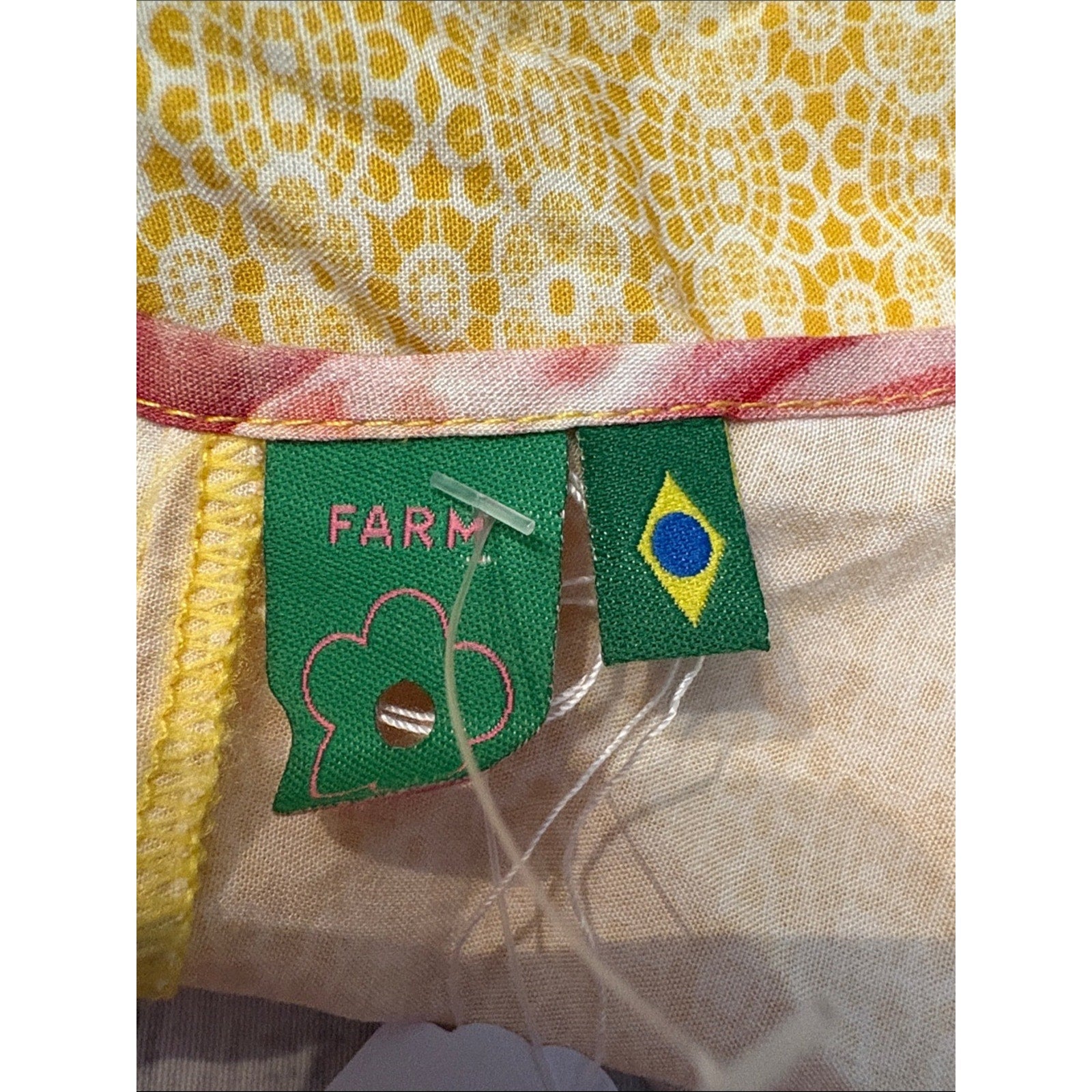 Farm Rio Yellow Floral Blouse - Small