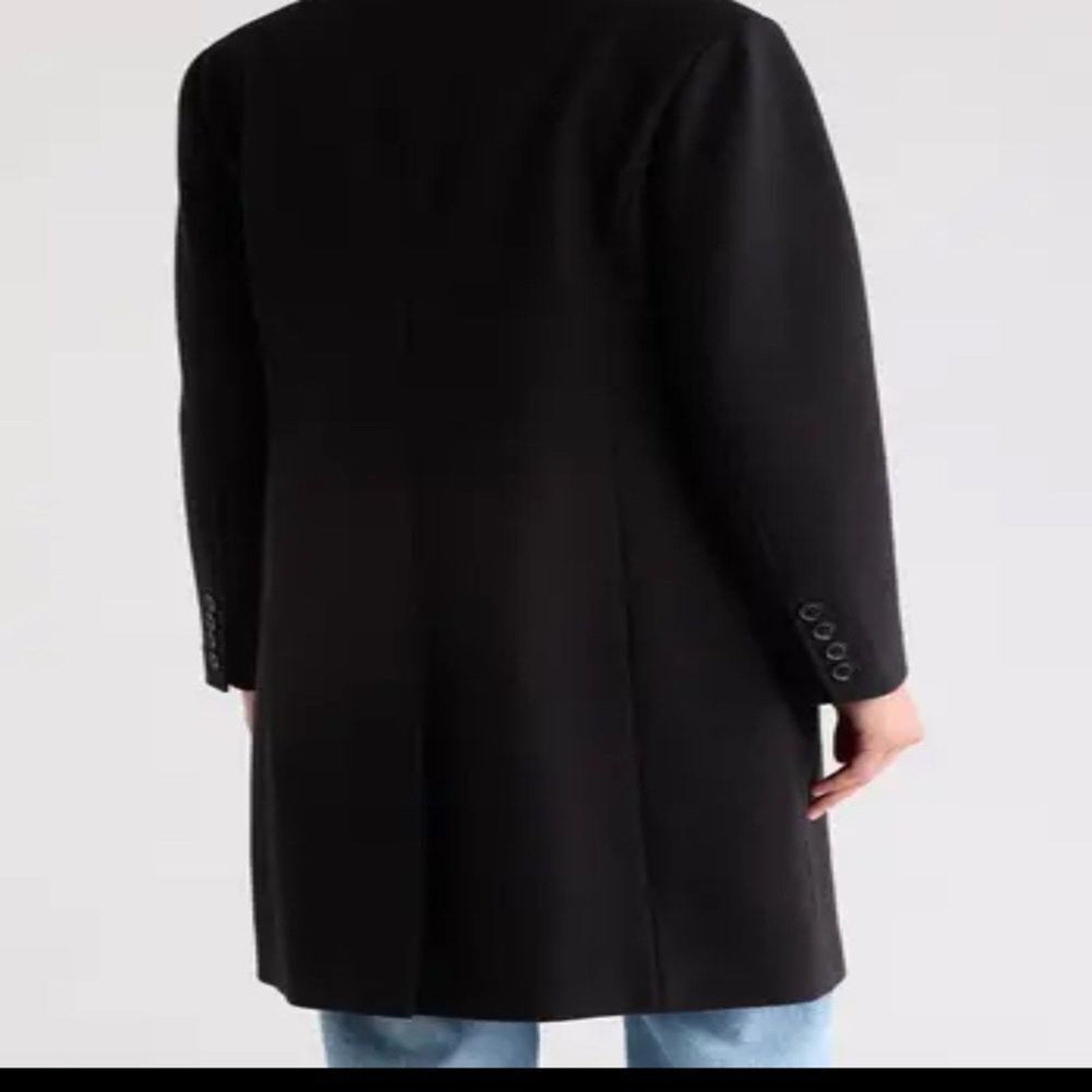 NWT BCBGeneration Peak Lapel Double Breasted Coat in Black - size Large