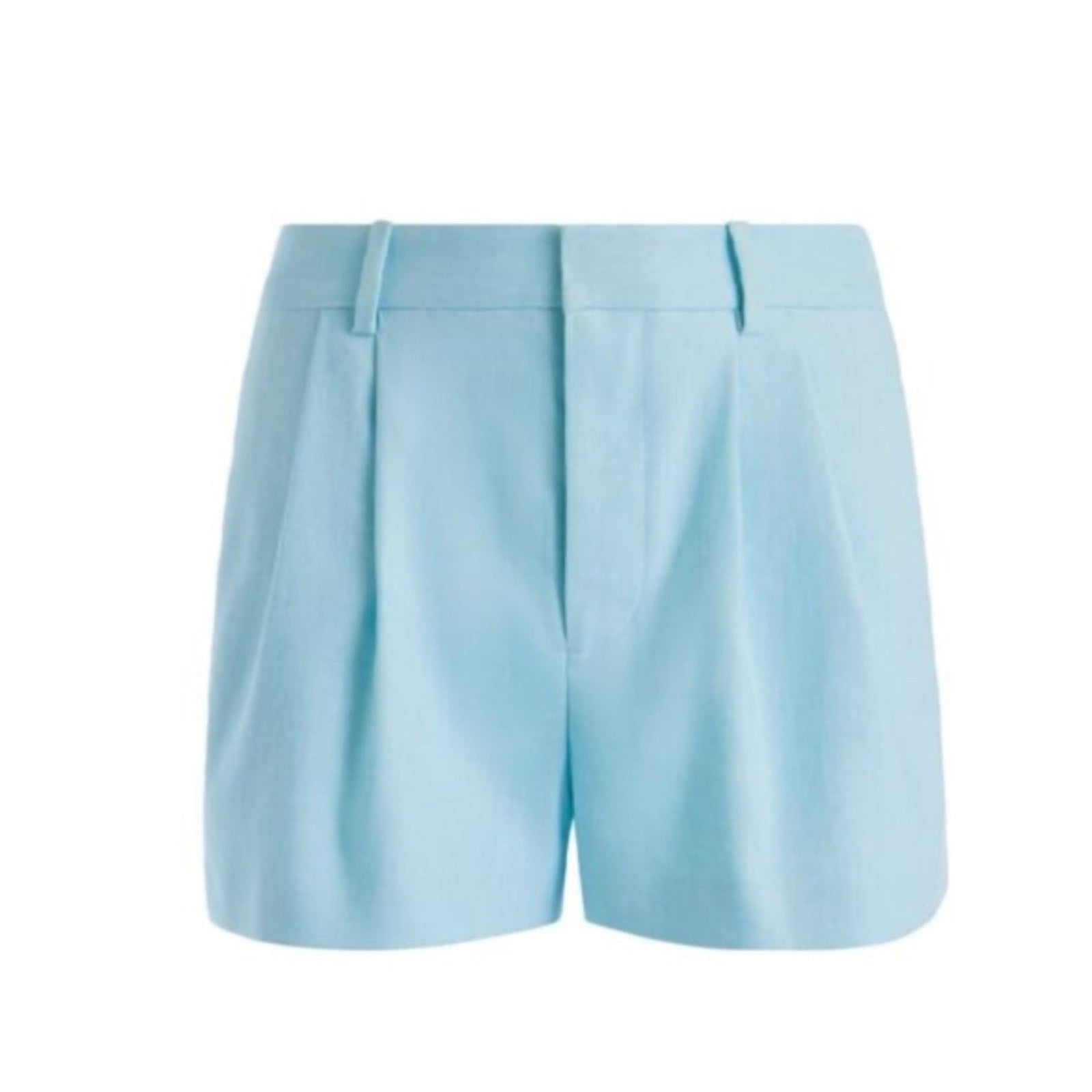 Alice + Olivia Conry Linen Pleated Short In Spring Sky - size 4 - NWT