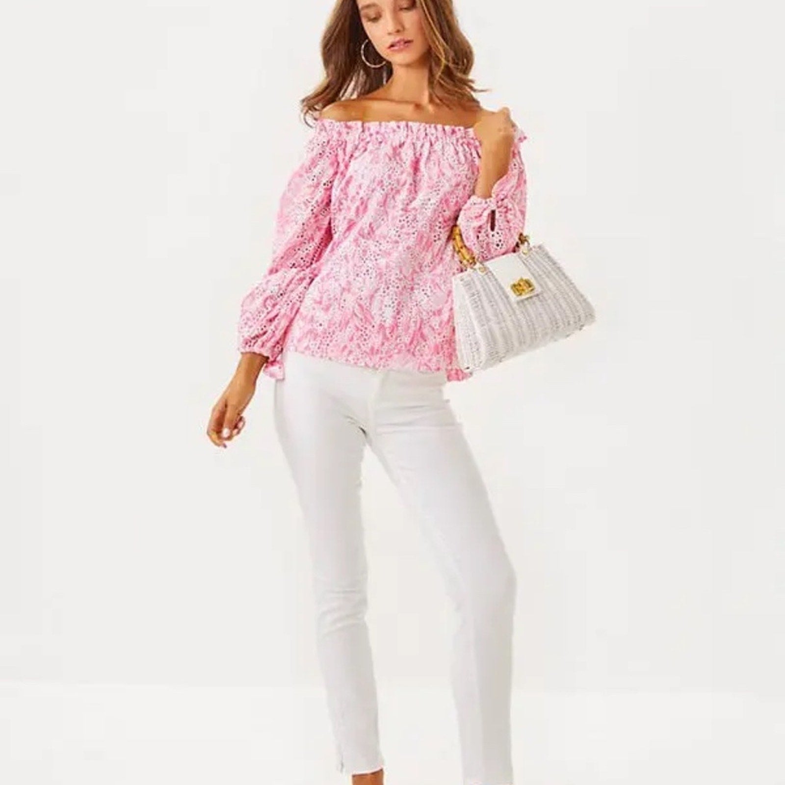 NEW Lilly Pulitzer Jamielynn Off-the-Shoulder Blouse - size M
